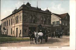 Central Fire Station Postcard