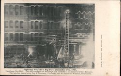 Fighting Holyoke's Big Fire December 7, 1906 Massachusetts Postcard Postcard Postcard