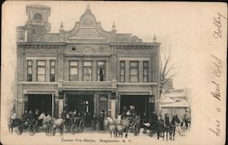 Central Fire Station Postcard