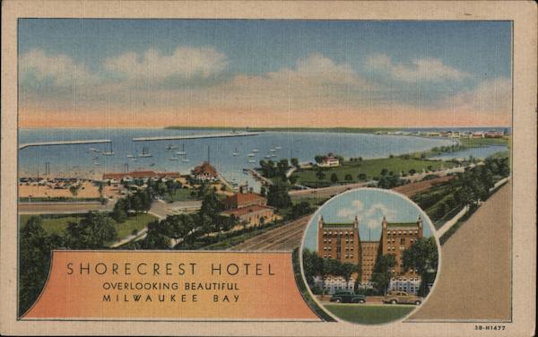 Shorecrest Hotel overlooking Milwaukee Bay Wisconsin