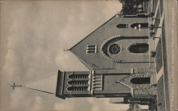 Exterior View of St. Raphael's Catholic Church Poultney Vermont