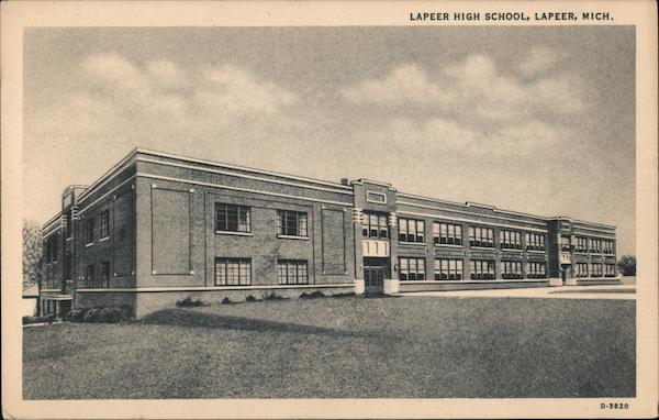 Lapeer High School Michigan Curt Teich