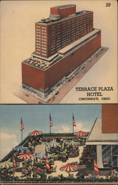 Terrace Plaza Hotel, Skyline Restaurant and the Terrace Garden Cincinnati Ohio