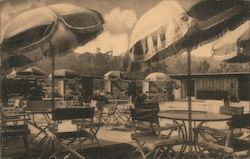 Open-air section of the Terrace Room at the famous Santa Ynez Inn Postcard