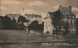 Gifford and Monroe Halls, Middlebury College Vermont Postcard Postcard Postcard