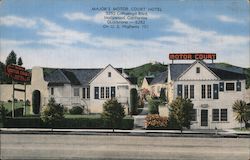 Major's Motor Court Hotel Postcard