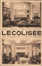 Lecolisse Restaurant Paris, France Scholl Frenes Postcard Postcard Postcard