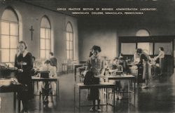 Office Practice Section of Business Administration Laboratory, Immaculata College Postcard