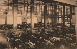 A Section of the Typing Department, Goldey College Postcard