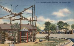 Monkey Island at the Municipal Zoo Postcard
