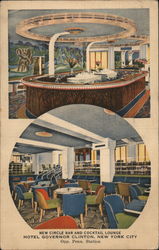 Circle Bar and Cocktail Lounge, Hotel Governor Clinton Postcard