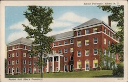 Alfred University - Bartlett Hall (Men's Dormitory) Postcard