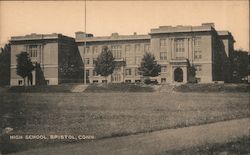 View of a High School Bristol, CT Postcard Postcard Postcard