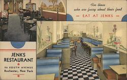 Interior Views of Jenks Restaurant Rochester, NY Postcard Postcard Postcard