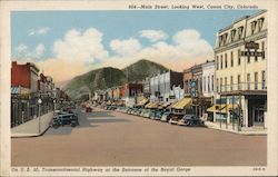 Main Street Looking West Postcard