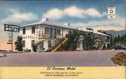 El Camrne Motel Santa Barbara, CA Postcard Postcard Postcard