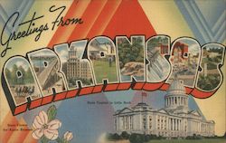 Greetings from Arkansas Postcard