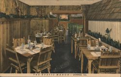 The Rustic Manor Restaurant and Cocktail Lounge Gurnee, IL Postcard Postcard Postcard