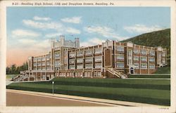 Reading High School, 13th and Douglass Streets Postcard