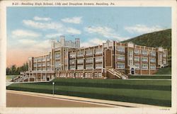 Reading High School, 13th and Douglass Streets Pennsylvania Postcard Postcard Postcard