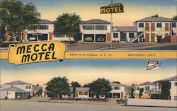 Mecca Motel San Diego, CA Postcard Postcard Postcard
