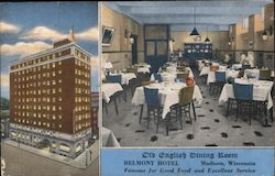 Old English Dining Room Belmont Hotel Postcard