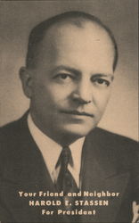 1948 Harold E Stassen for President Postcard