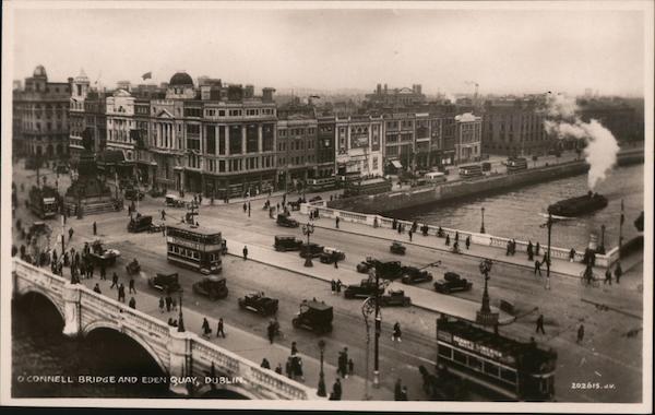 O'Connell Bridge and Eden Quay Dublin Ireland