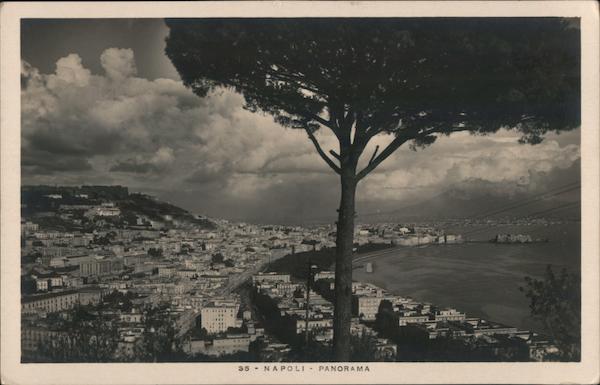 Panorama of Naples Italy