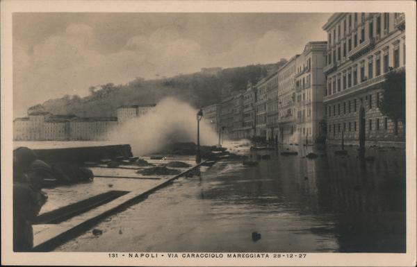 Via Caracciolo Mareggiata Naples Italy