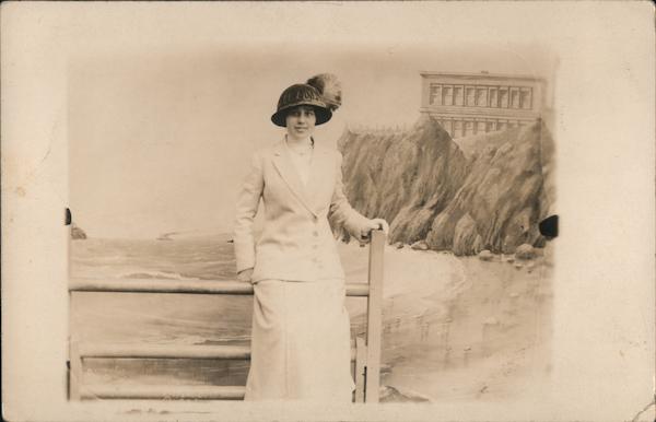 Studio Photo, Woman at Cliff House San Francisco California