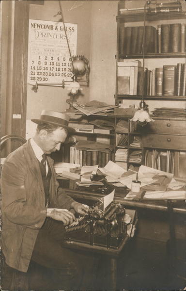 H. Church Augusta Maine Office Scene Occupational