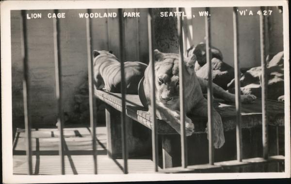 Lion Cage at Woodland Park Seattle Washington