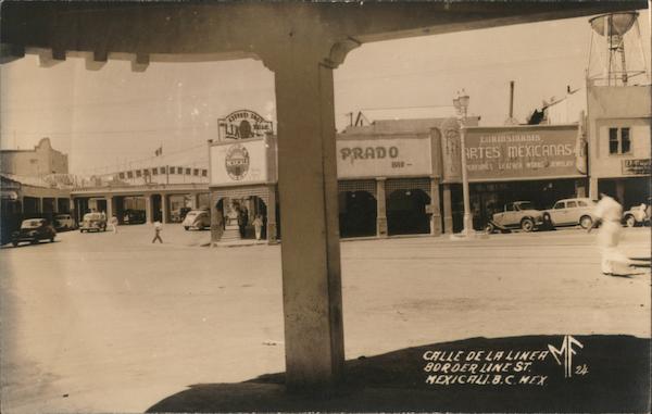 Border Line Street Mexicali BC Mexico
