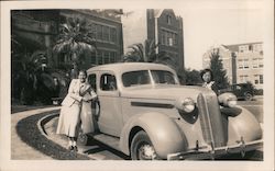 Two Women Posing with a Car Original Photograph Original Photograph Original Photograph
