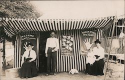 Palmistry Tent, Clairvoyant, Palm Reader Madam Reynolds Circus Postcard Postcard Postcard