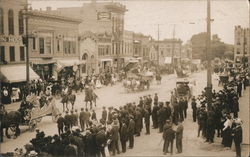 Parade, Downtown Jefferson Postcard