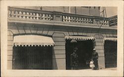 People in Doorway, Kodak Advertising Sign Postcard