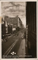 Spring Street Looking North from Eighth Postcard