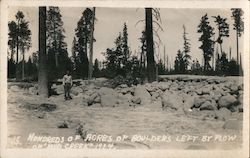 Hundreds of acres of boulders left by flow of "Mud Creek". (1924) Postcard