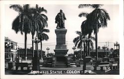 Columbus Statue Postcard