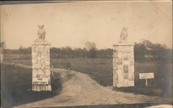 "The Owls" Entrance, Wildflower Woods Rome City, IN Postcard Postcard Postcard