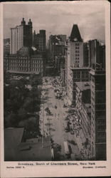 Broadway South of Chambers Street Postcard