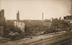 Looking Southeast Across Ouachita Avenue after Big Fire, 1913 Postcard
