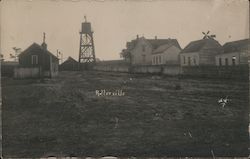 Rare: View of Rollerville (Flumeville) Houses, Water Tower Postcard