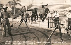 Training Chimpanzees at Clyde Beatty's Jungle Zoo Postcard