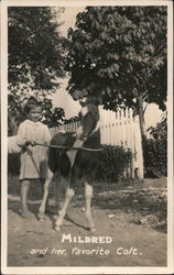 Mildred and her favorite colt Postcard