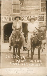 A Trip to Cave of the Winds, 1919 Manitou Springs, CO Postcard Postcard Postcard