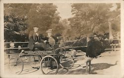 Couple at Los Angeles Ostrich Farm Postcard