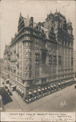 South East view of Waldorf-Astoria Hotel New York, NY Postcard Postcard Postcard